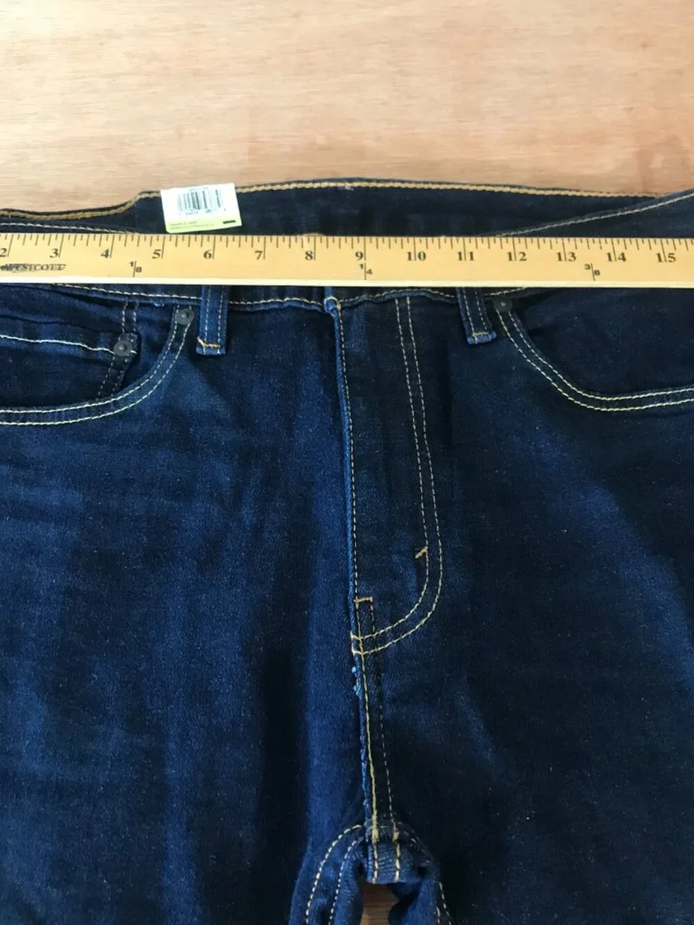 Levi's 512 Slim Fit Taper Jeans Men 36x28 Mid Rise Blue Dark Wash Stretch 19876